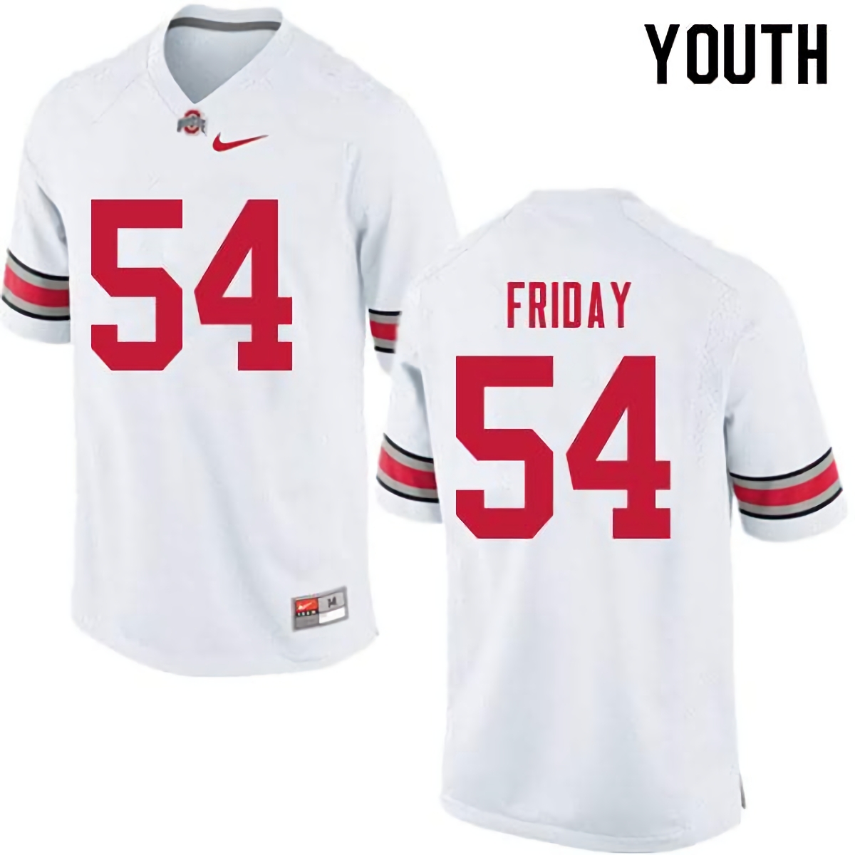 Tyler Friday Ohio State Buckeyes Youth NCAA #54 Nike White College Stitched Football Jersey UJM4456AN